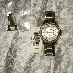 Gold Fossil Watch